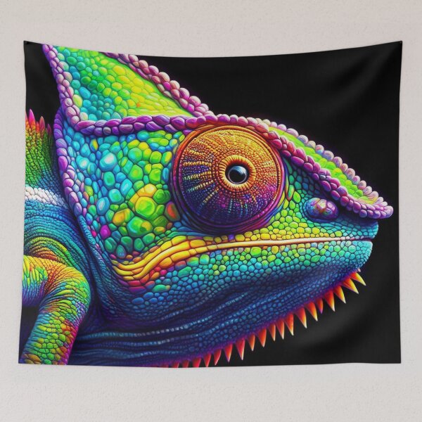 Item preview, Chameleon 1 designed and sold by blackwhiteblue.