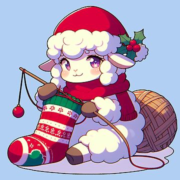 Vorschaubild zum Design Schaf strickt Weihnachtssocke von Kobeko