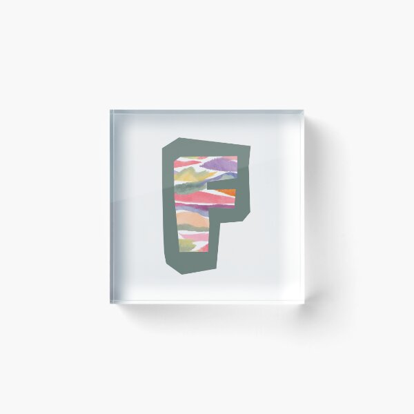 Item preview, Initial F Watercolor | designed and sold by Lotta Luxxa Lifestyle.