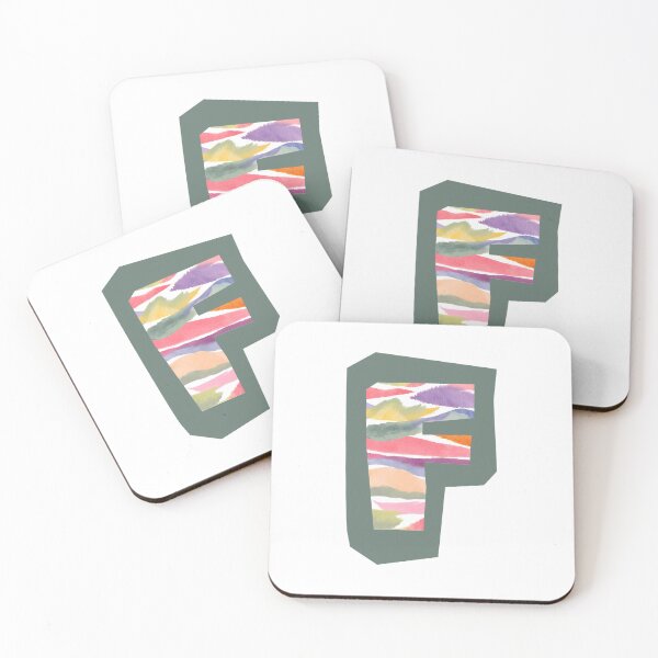 Item preview, Initial F Watercolor | designed and sold by Lotta Luxxa Lifestyle.