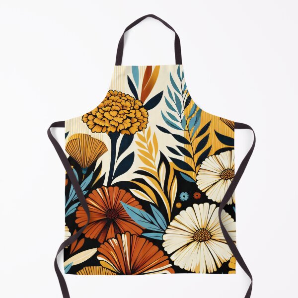 Item preview, October Birth Flower Marigold and Cosmos Abstract Art Deco designed and sold by Truck Stop One.