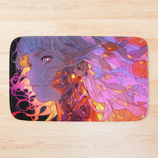Item preview, Futuristic Neon Cyborg Anime Girl designed and sold by bubblegoth.