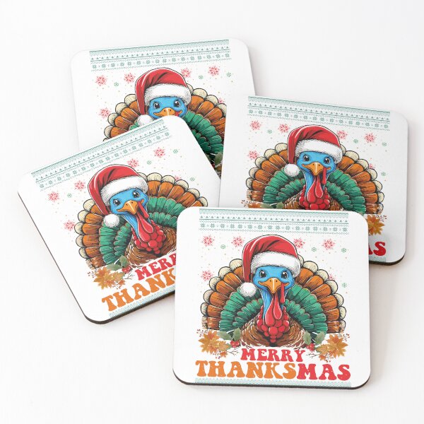 Item preview, Funny Thanksgiving Christmas Santa Turkey Merry Thanksmas designed and sold by JessArty ⭐⭐⭐⭐⭐.