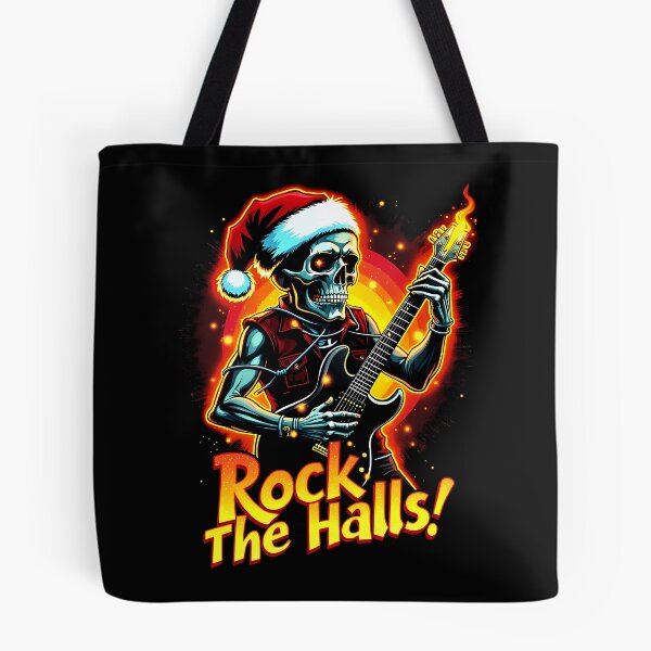 Aperçu de l'œuvre Rockin' Skeleton Santa : Guitare électrique de Noël créée et vendue par BNCH44.