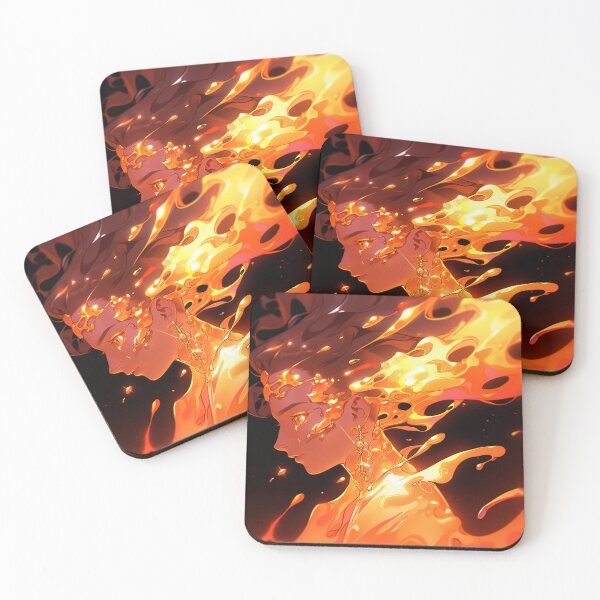 Item preview, Molten Fiery Energy Anime Girl designed and sold by bubblegoth.
