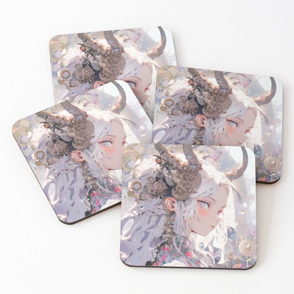 Item preview, Cute Anime Demon Girl – Adorable Kawaii Art designed and sold by iWallGlow.