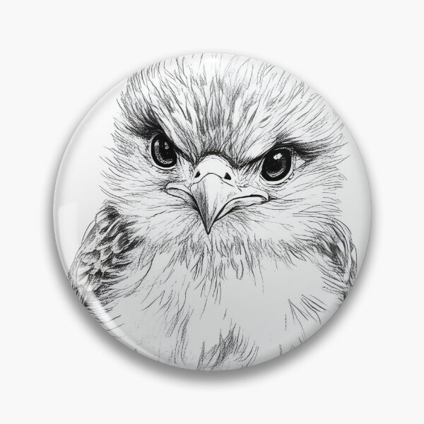 Item preview, Pencil drawn Bald baby Eagle High Quality Black and White Design designed and sold by Pencil-Art.