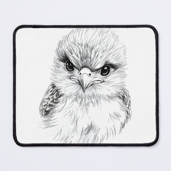 Item preview, Pencil drawn Bald baby Eagle High Quality Black and White Design designed and sold by Pencil-Art.