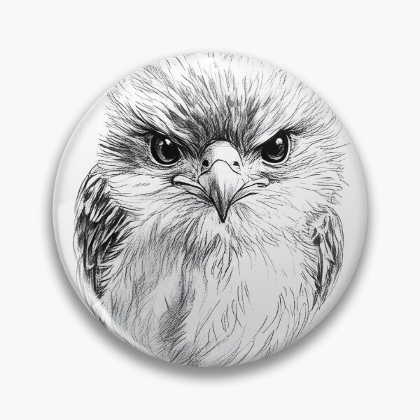 Item preview, Pencil drawn Bald baby Eagle High Quality Black and White Design designed and sold by Pencil-Art.