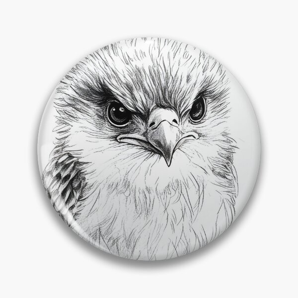 Item preview, Pencil drawn Bald baby Eagle High Quality Black and White Design designed and sold by Pencil-Art.