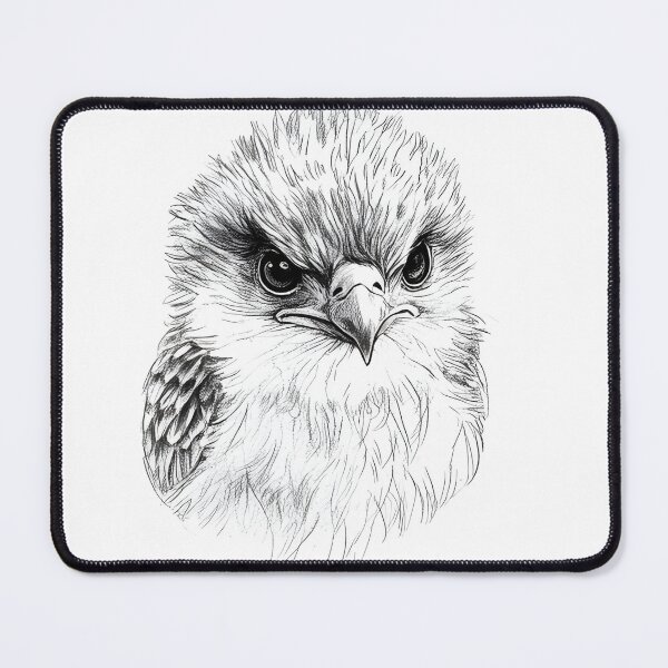 Item preview, Pencil drawn Bald baby Eagle High Quality Black and White Design designed and sold by Pencil-Art.