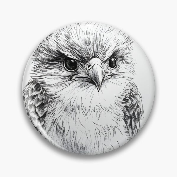 Item preview, Pencil drawn Bald baby Eagle High Quality Black and White Design designed and sold by Pencil-Art.