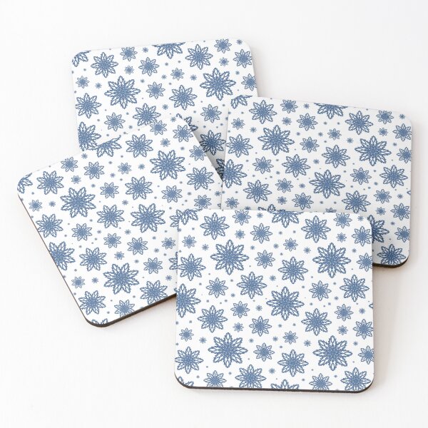 Item preview, Pattern of falling snowflakes "Inspiration" of light blue color designed and sold by Cherevan.