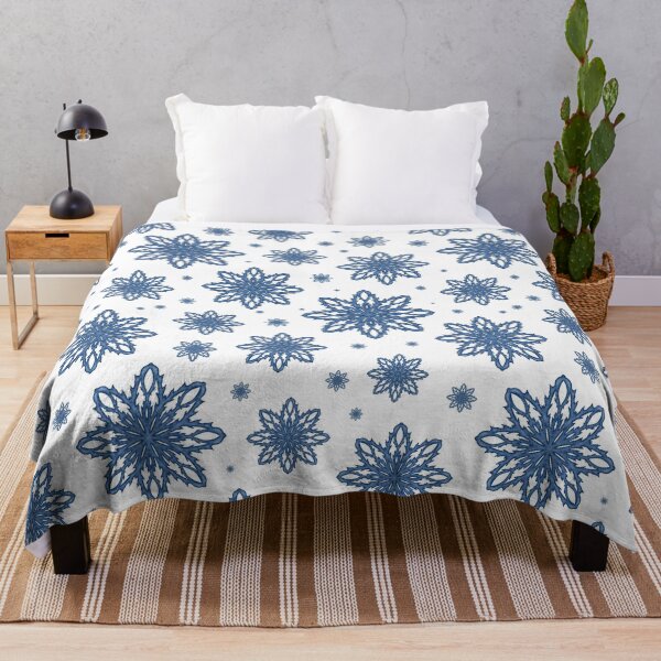 Item preview, Pattern of falling snowflakes "Inspiration" of light blue color designed and sold by Cherevan.