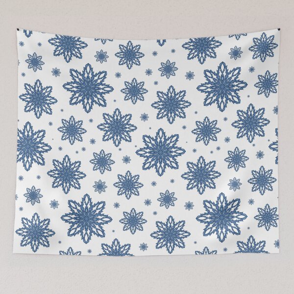 Item preview, Pattern of falling snowflakes "Inspiration" of light blue color designed and sold by Cherevan.