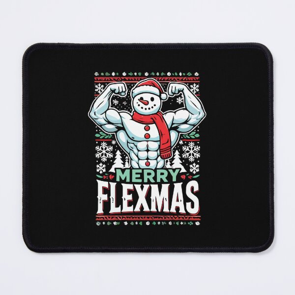Item preview, Merry Flexmas - Snowman Flexing Christmas Gym designed and sold by chantastical.