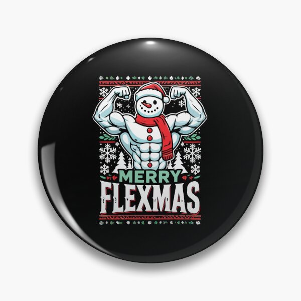 Item preview, Merry Flexmas - Snowman Flexing Christmas Gym designed and sold by chantastical.