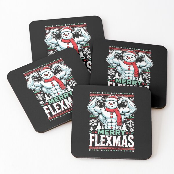 Item preview, Merry Flexmas - Snowman Flexing Christmas Gym designed and sold by chantastical.