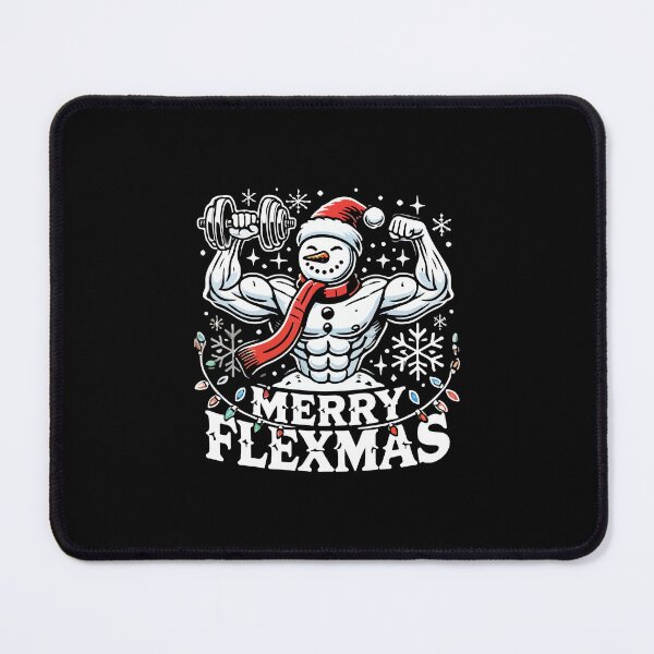 Item preview, Merry Flexmas - Snowman Flexing Christmas Gym designed and sold by chantastical.