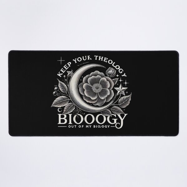 Artikelvorschau, Halten Sie Ihre Theologie aus meiner Biologie heraus. Langes botanisches Blumenmuster entworfen und verkauft von SztylishDesigns.