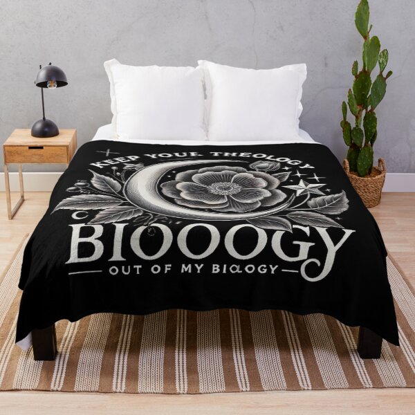 Artikelvorschau, Halten Sie Ihre Theologie aus meiner Biologie heraus. Langes botanisches Blumenmuster entworfen und verkauft von SztylishDesigns.