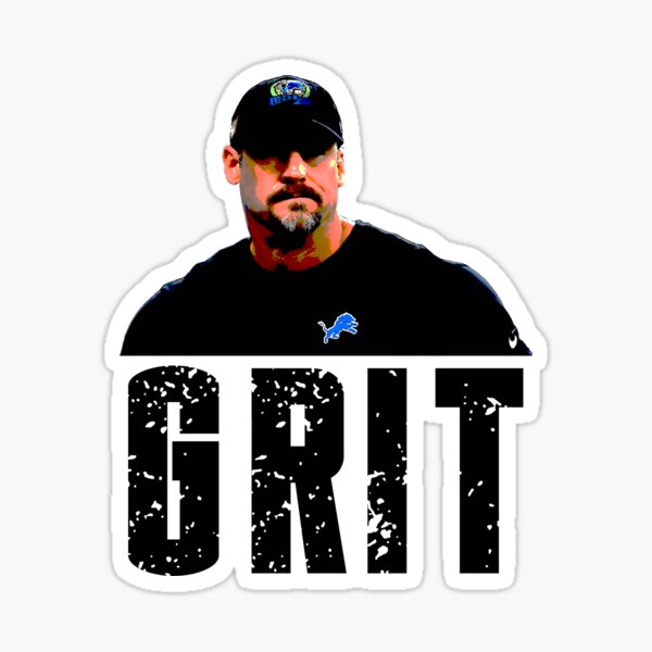 Item preview, Dan Campbell "GRIT" Art - Detroit Lions Head Coach Tribute designed and sold by TheNumbersGeek.