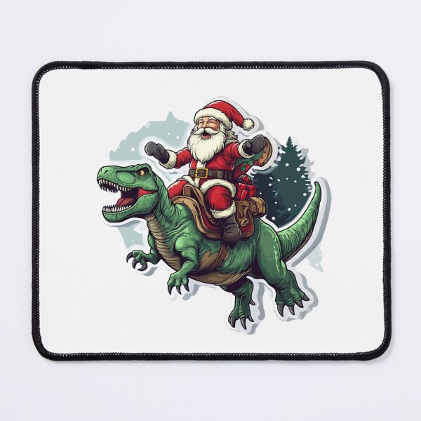 Item preview, Santa Riding on Dinosaur, T-Shirt designed and sold by NicolasGlowArt.