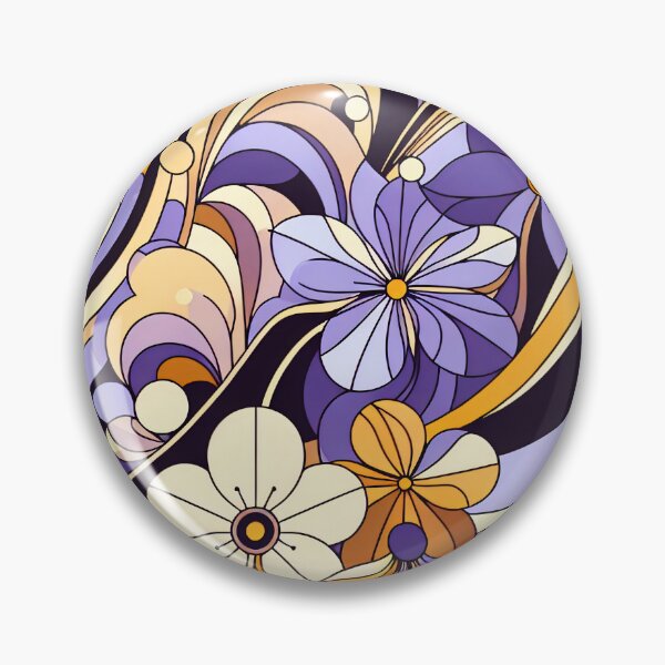 Item preview, February Birth Flower Violets Abstract Art Deco designed and sold by Truck Stop One.