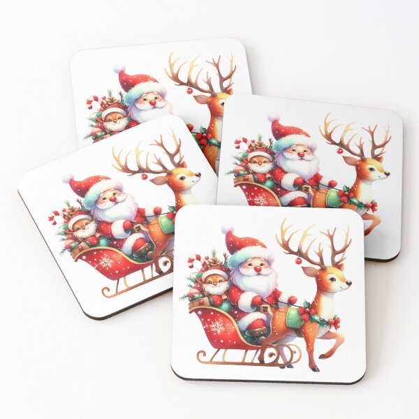 Item preview, Santa Claus riding his sleigh designed and sold by JonysCreativeDesigns.