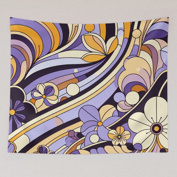 Item preview, February Birth Flower Violets Abstract Art Deco designed and sold by Truck Stop One.