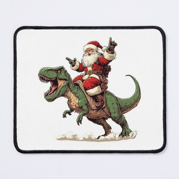 Item preview, Santa and Dinosaur, T-Shirt designed and sold by NicolasGlowArt.