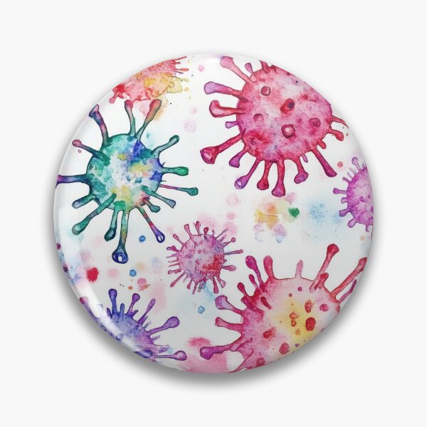 Item preview, Virus Watercolor Pattern designed and sold by gugacurado.