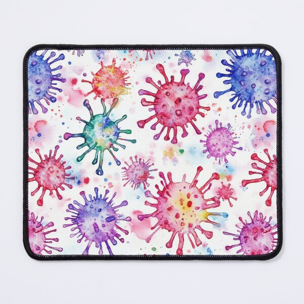 Item preview, Virus Watercolor Pattern designed and sold by gugacurado.