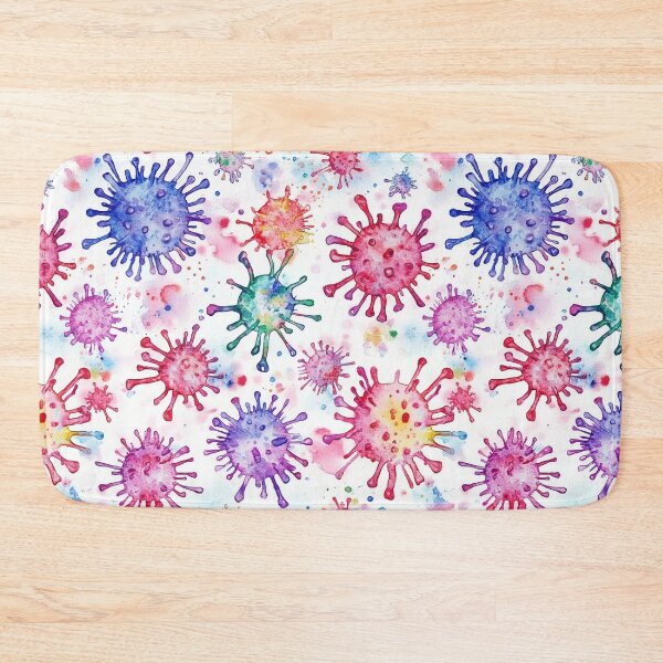 Item preview, Virus Watercolor Pattern designed and sold by gugacurado.