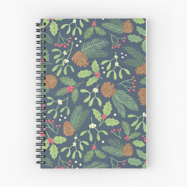 Item preview, Winter Flora Pattern - Holly, Mistletoe & Pine Cones designed and sold by AycaAtalay.
