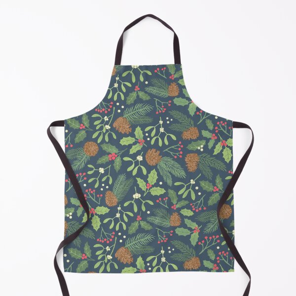 Item preview, Winter Flora Pattern - Holly, Mistletoe & Pine Cones designed and sold by AycaAtalay.
