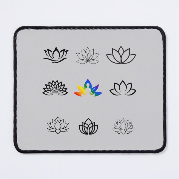 Item preview, grid design lotus, classic pride flag, yoga lovers, spiritual, meditation, grid pattern, wellness, flowers, calmness, pridebeproud, pride, water lily, selfcare designed and sold by PrideBeProud.
