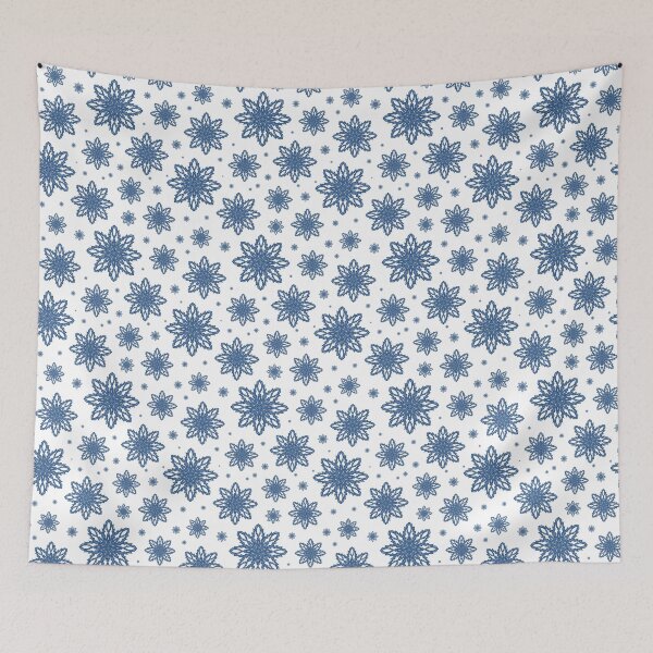 Item preview, Pattern of falling snowflakes "Inspiration" of light blue color designed and sold by Cherevan.