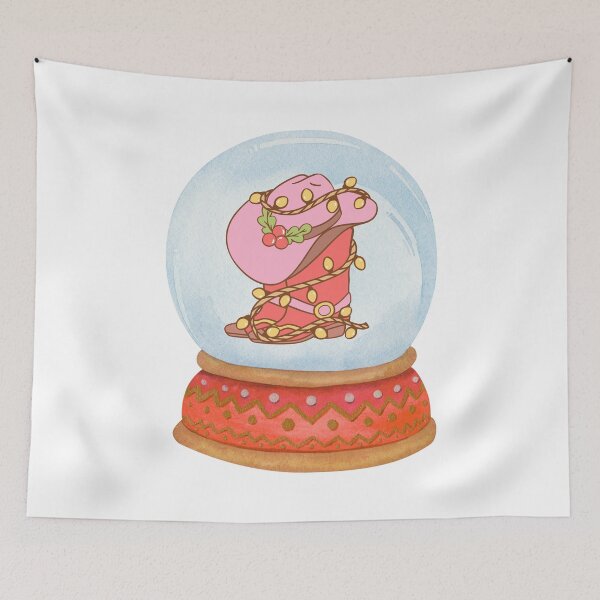 Item preview, Festive Western Snow Globe Design - Cowboy Holiday Decor designed and sold by LeStudioSHB.
