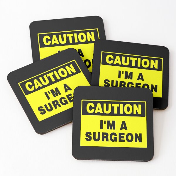 Item preview, CAUTION I'M A SURGEON, Yellow Sign with Bold Black Font designed and sold by AASparksDesigns.