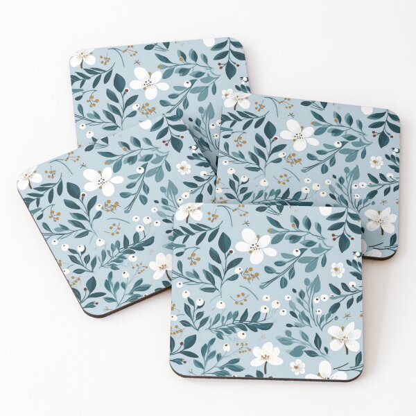 Item preview, Winter Blue Floral designed and sold by ArtLikeAisy.