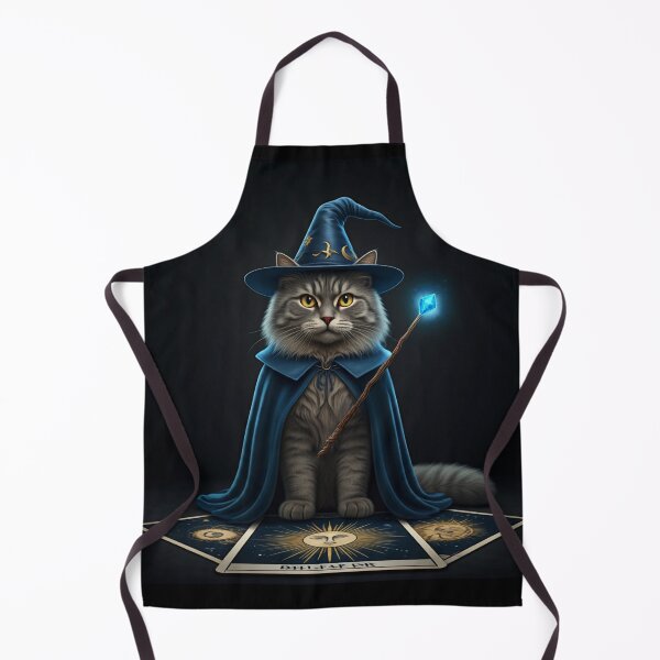 Item preview, The Feline Wizard: A Tarot Card of Magic and Mystery. Magical Cat Wizard - Amulet of Luck designed and sold by MarCreativArt.