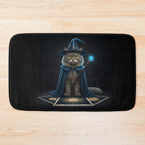 Item preview, The Feline Wizard: A Tarot Card of Magic and Mystery. Magical Cat Wizard - Amulet of Luck designed and sold by MarCreativArt.