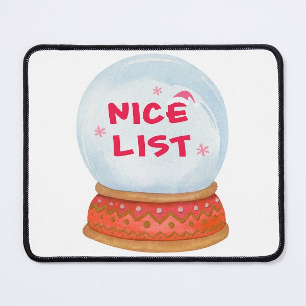 Item preview, Cute " Nice List " snow globe designed and sold by LeStudioSHB.