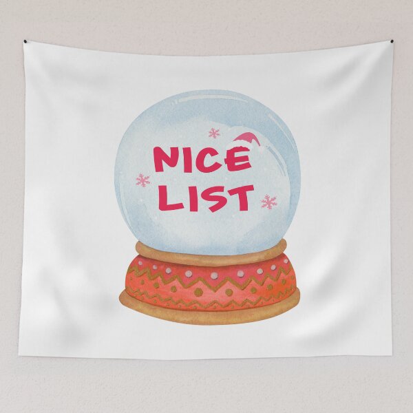 Item preview, Cute " Nice List " snow globe designed and sold by LeStudioSHB.