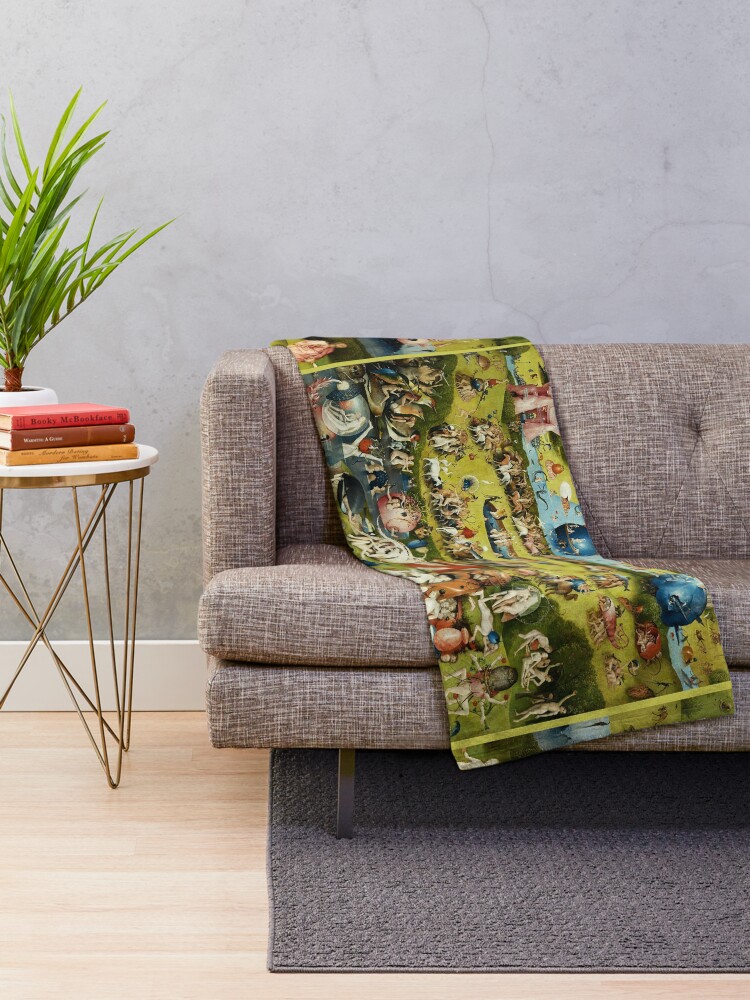 Alternate view of Garden of Earthly Delights , Paradise by Hieronymus Bosch Throw Blanket