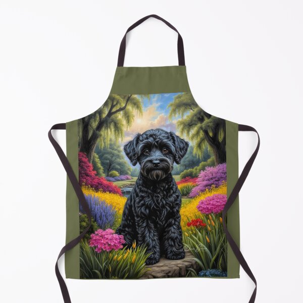 Item preview, Emmy Black Schnoodle Dog Portrait Painting designed and sold by Heart and Soul Studio.