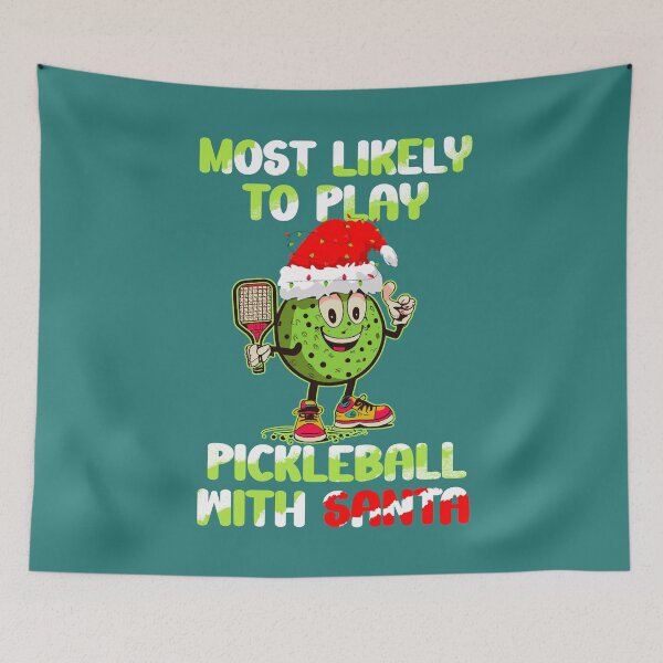 Artikelvorschau, Wer spielt am ehesten Pickleball mit dem Weihnachtsmann? entworfen und verkauft von box-artshop.