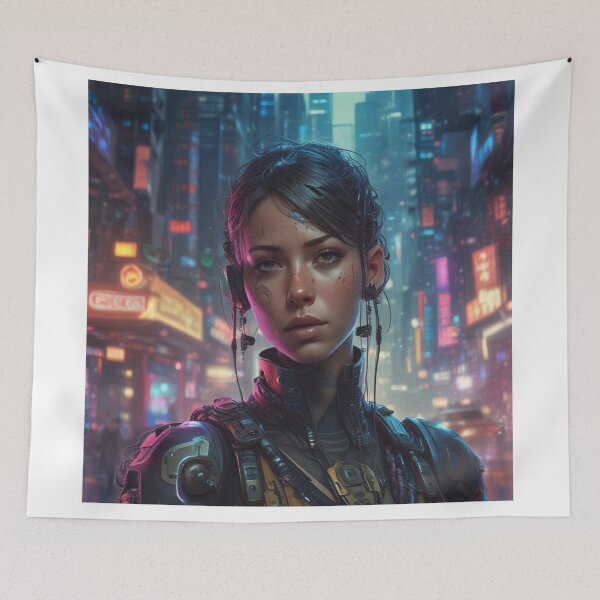 Item preview, Futuristic Cyber Scifi Girl designed and sold by highplacidity.
