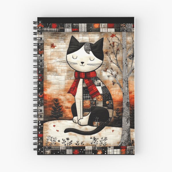 Item preview, Black and White cat Quilted Background designed and sold by WitsandWonders.